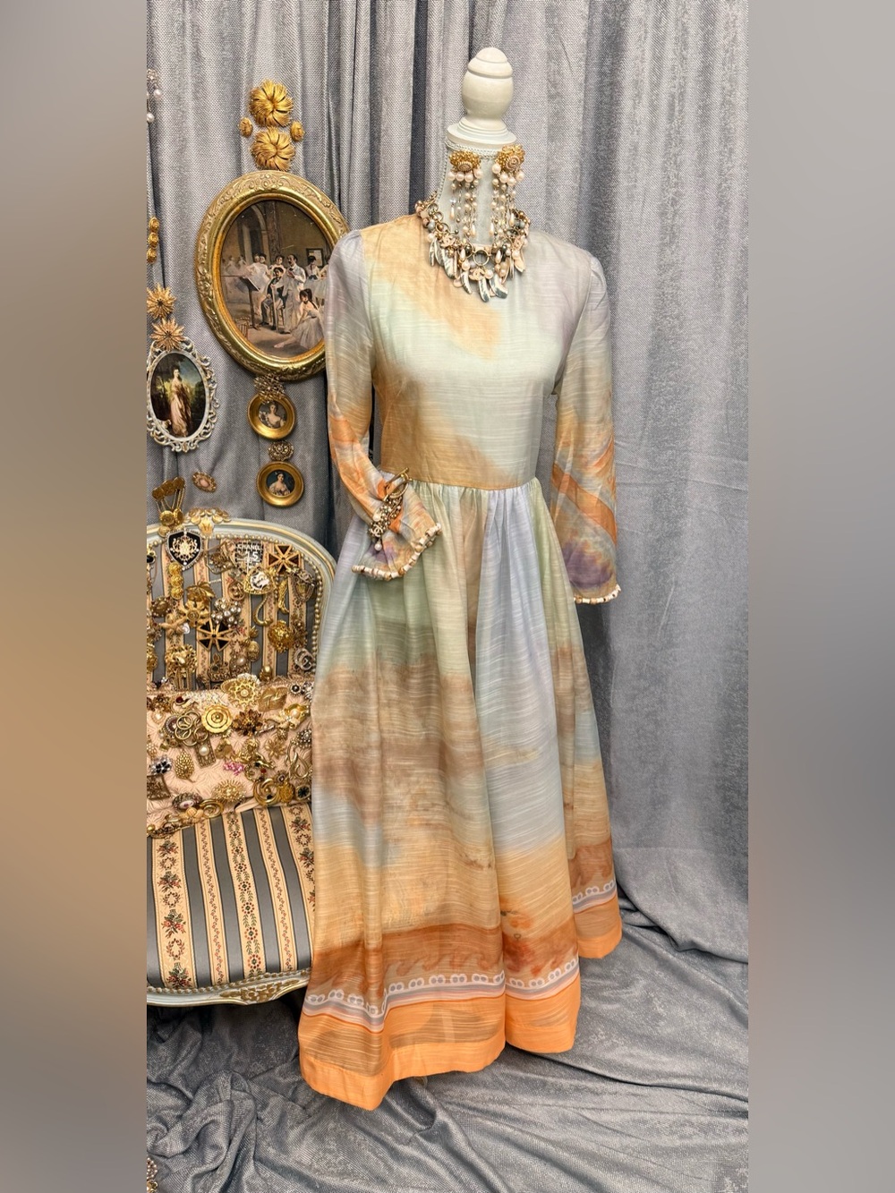 Pastel Watercolor Wearable Degas Art Dress